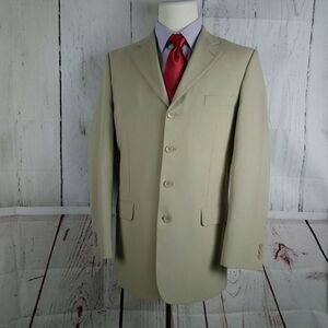 Giorgio Cerruti Men's 40L 4 Button Tan Beige Suit Blazer Sports Coat